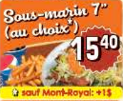 Mont-Royal Hot Dog - Trio 7 Sous-Marin